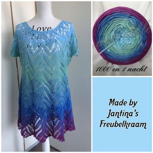 Crochet pattern tunic Blue Ocean ENGLISH
