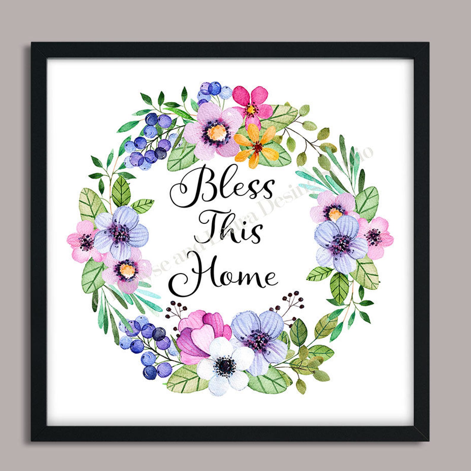 Bless This Home Printable Wall Art Wall Decor Home Decor Etsy