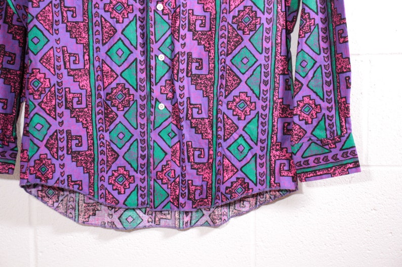 Wrangler button down Aztec print shirt