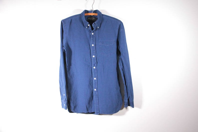 Double RL button front long sleeve shirt