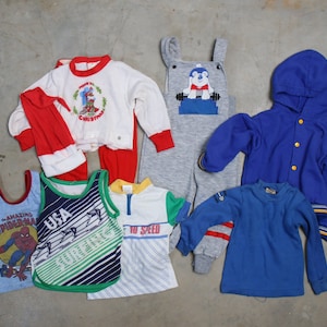 Vintage 1990s Baby boy snowsuit newborn Snowsuit blue 0-3 months toy print Clothing Boys Clothing Jackets & Coats 