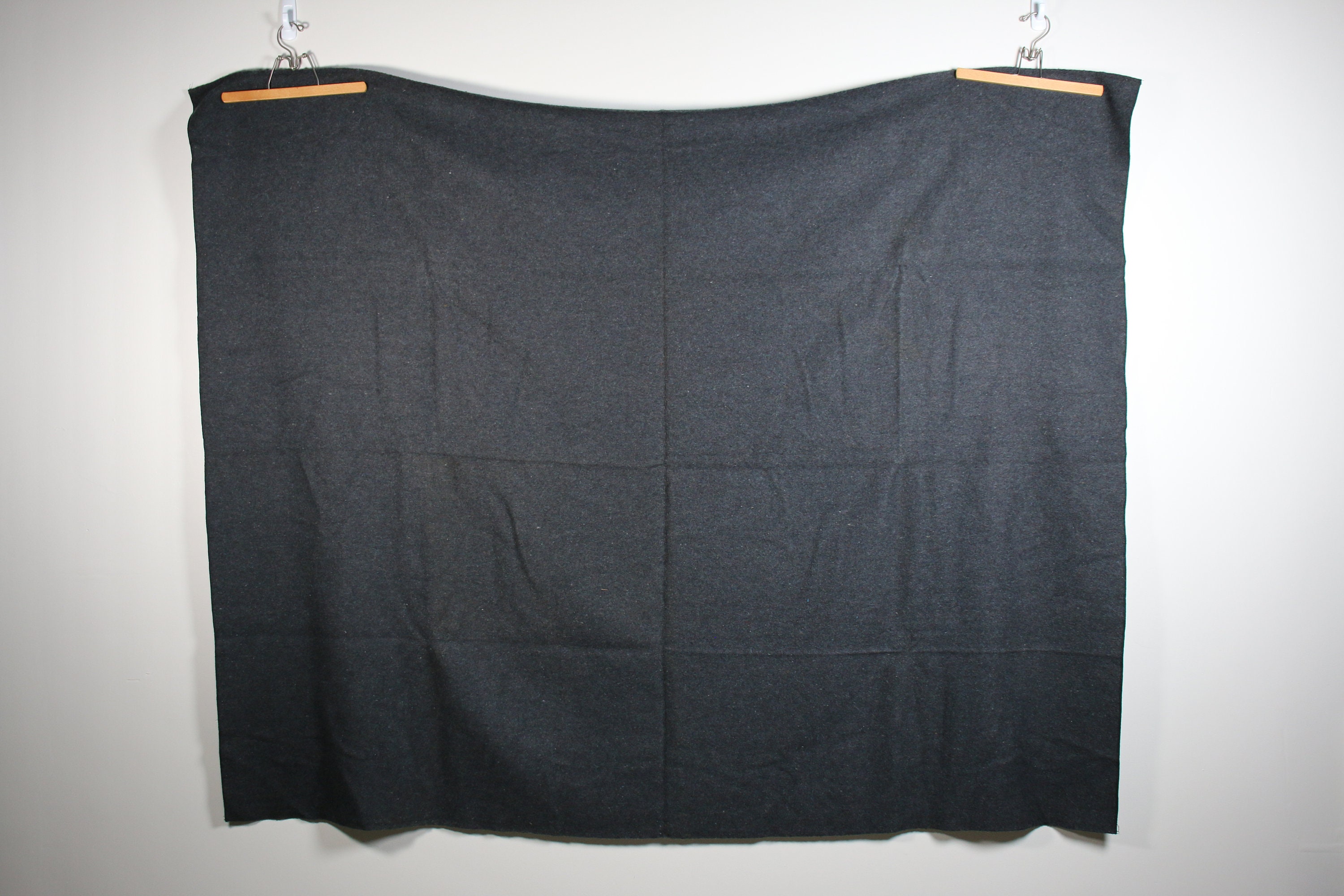 Vintage Military Blanket Charcoal Gray US Army Issue Etsy