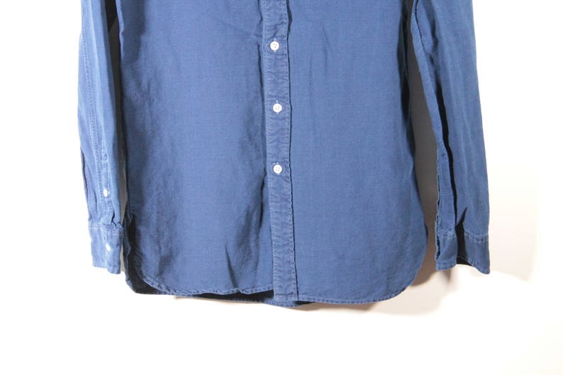 Double RL button front long sleeve shirt