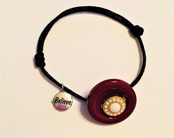 Button Bracelet |Slip Knot Bracelet | flexible Bracelet | Custom Bracelet | Charm Bracelet | Gemstone Bracelet | Bracelet |Charm