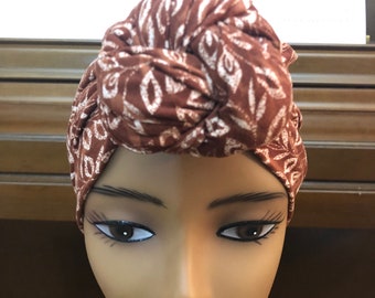 Pre-tied Knotted Turban Headwrap; Slip-on Scarf; Premade Headtie; Gift for her; Premade Headcovering; Seamless; Hair Accessories, Chemo Cap