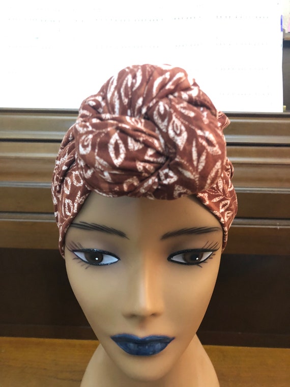 Pre-tied Knotted Turban Headwrap; Slip-on Scarf; Premade Headtie; Gift for her; Premade Headcovering; Seamless; Hair Accessories, Chemo Cap