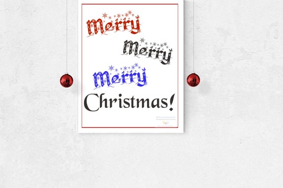 Merry Merry Christmas- Printable Download