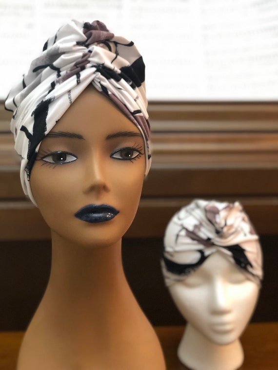 Mommy and me Turban; Premade Headwrap; Baby Turban; Adult Stretchy Cap; Toddler Hat; Slip-on Scarf; Gift for Her; Headcovering; Accessories