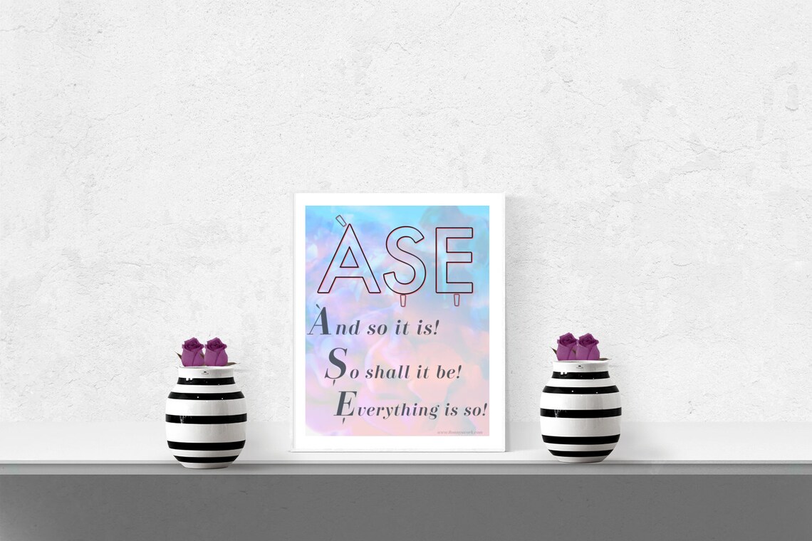 Ase, Digital Download, Yoruba Word Art, and so It Is, Wish, so Shall It ...