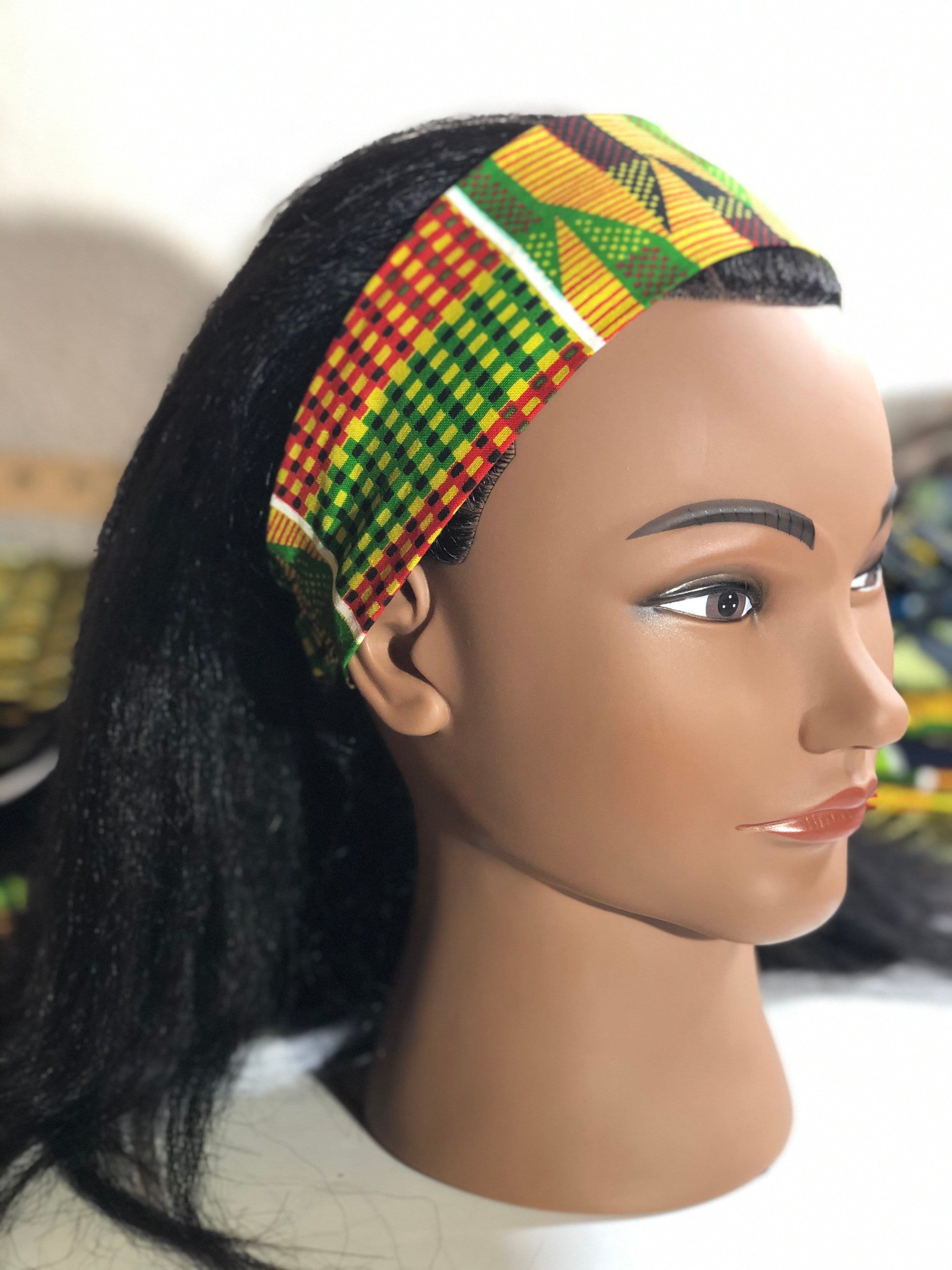 Ladies Headband Plus Earrings 2-piece Ethnic Hair Accessories African Print Headband Headband