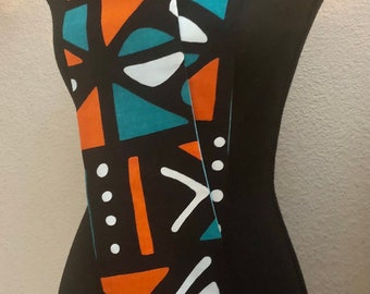 Afrocentric Graduation Stole; Clergy Stole; Fashion Satin Sash; Kente; African Fabric Pocket Square; Vintage Scarf; Unisex Wedding Gift Set;