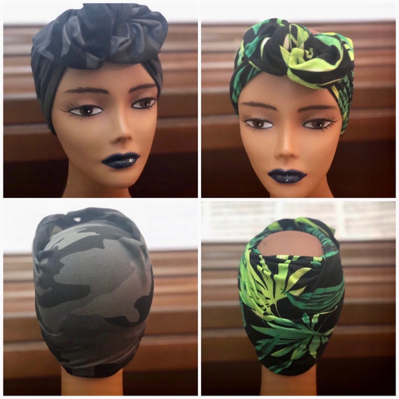 Pretied Bow Headwrap; Adjustable Open-Crown Headband; Closed Headtie; Seamless Slip-on Scarf; Gift for her; Stretchy Headcovering; Turban