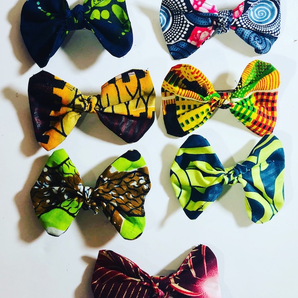 Hair Clips, Ankara Hair Accessories, African-Print French Barrettes, Unique Handmade Butterfly Hair Clip, Gift for her, Bows, African Fabric