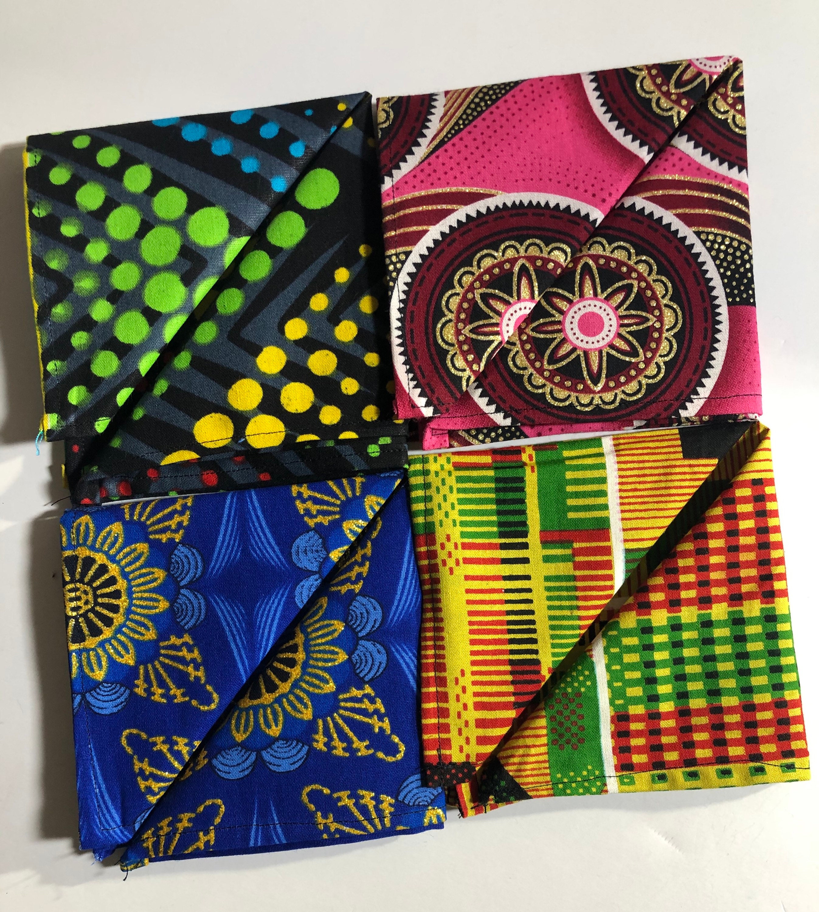 Mens African Print Pocket Square Ankara Fabric Handkerchief Etsy