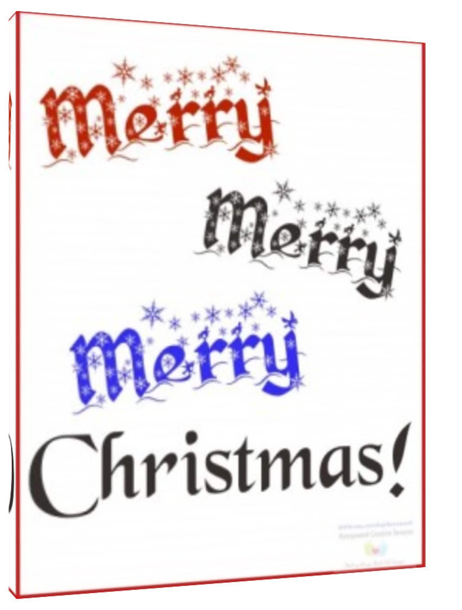 Merry Merry Christmas- Printable Download - Etsy
