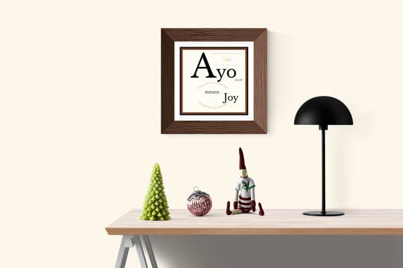 Well Wishes in Yoruba Language, Ayo Means Joy Quote, Positive Affirmations in African Languages, Printable Download, Simple Unique Word Art