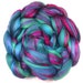 Spinning - felting wool - Blended Roving - Top - 100g - 3.5oz - Merino wool - Mulberry silk - jade - emerald- PARADISE GARDENS
