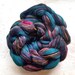 Blended Roving - Top - 100g - 3.5oz - Merino wool - Bamboo - Sari silk - Black - Charcoal - Jade - BROUHAHA