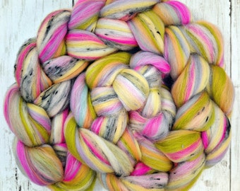 Merino blended roving top for spinning and felting - 100g 3.5oz Custom Blend #2 WOO-HOO!