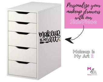 SIDE PIECE DECAL:  Makeup Vanity Decal Sticker (Organizer not included)