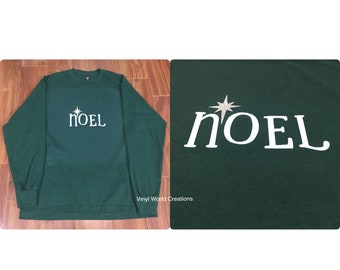 NOEL Shirt/ NOEL shirt with star/ Christmas Shirt/ Holiday Shirt/ Family Christmas Shirts/ Christmas Party shirt/ Star of Bethlehem