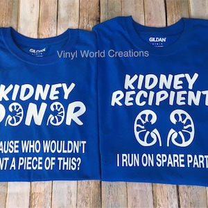 NIERDONOR shirt Set / Nierdonor cadeau/Nierdonatie shirt / orgaandonor bewustzijn / orgaandonor tee / orgaandonor cadeau/Donor Tee