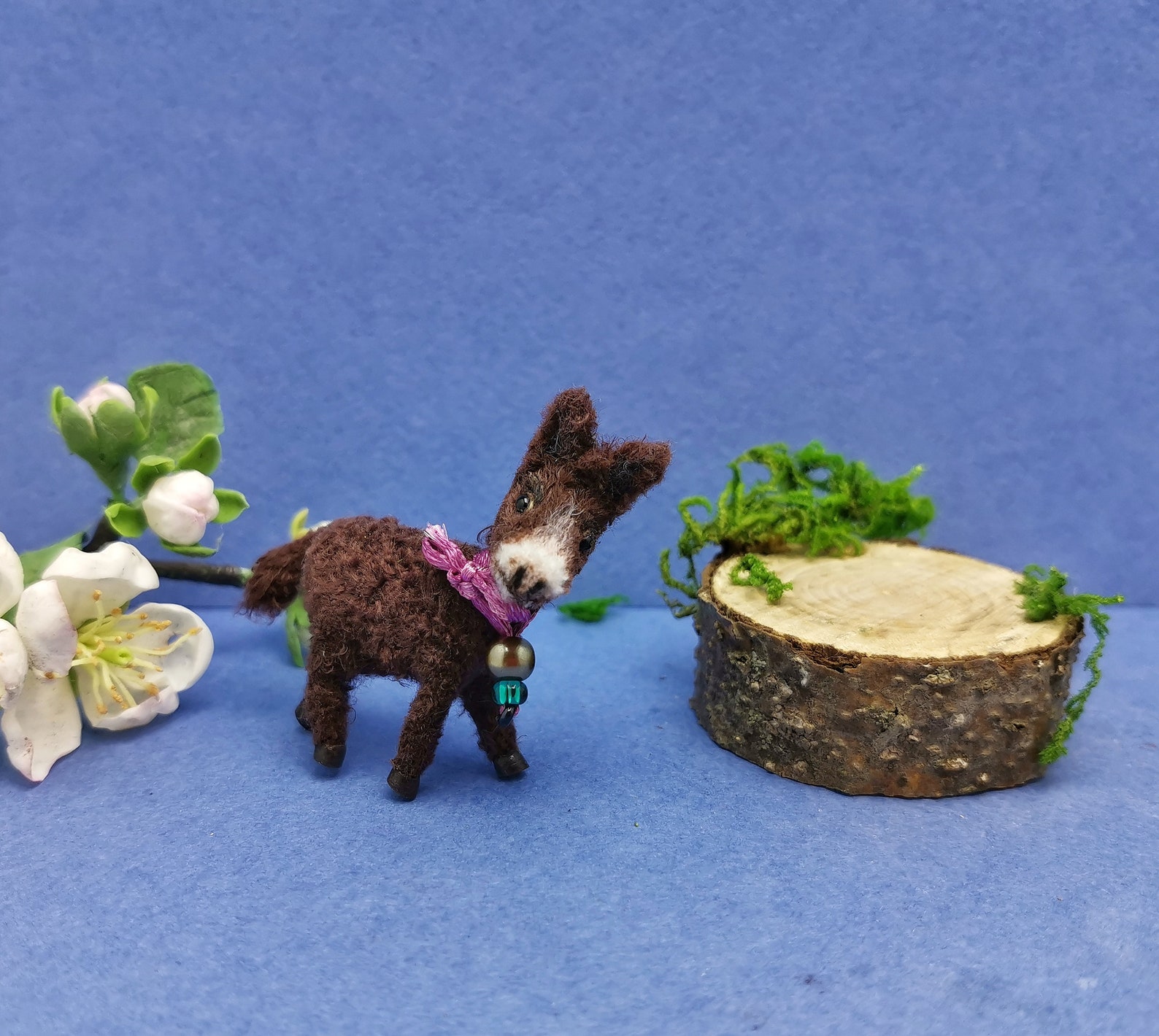 Miniature Donkey 1.96 5 Cm Tiny Donkey Toy Movable Etsy