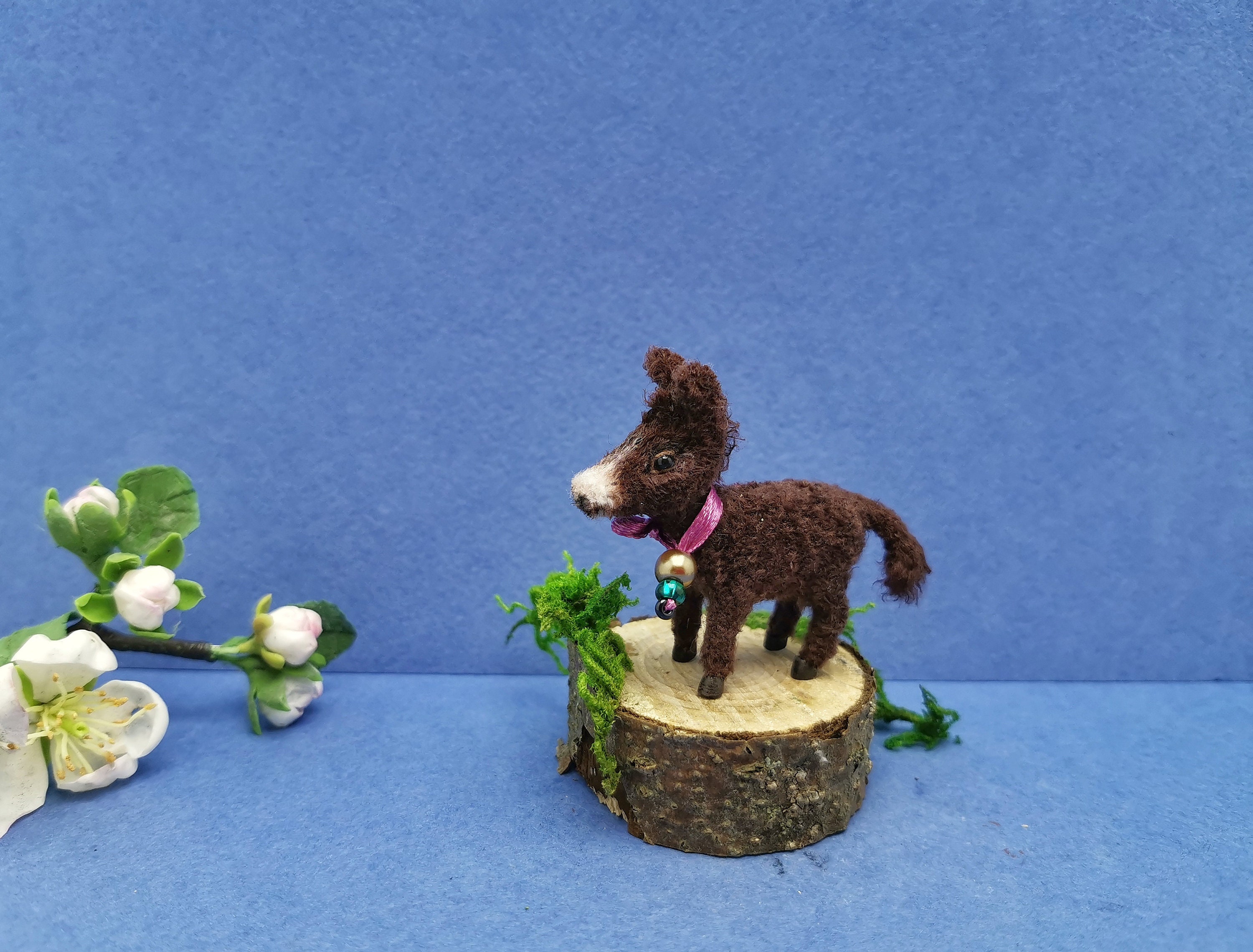 Miniature Donkey 1.96 5 Cm Tiny Donkey Toy Movable Etsy