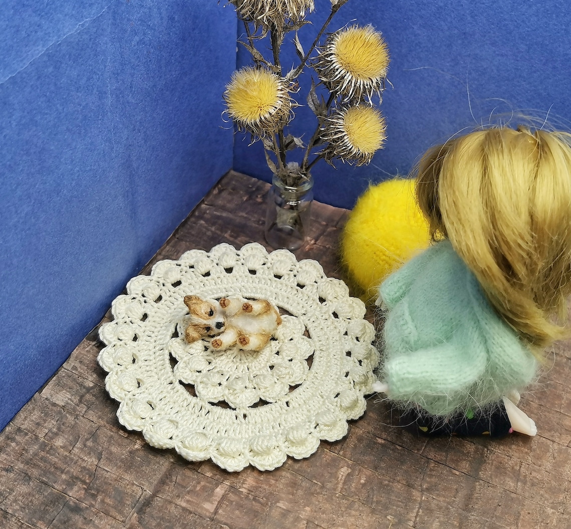 Pdf pattern dollhouse miniature crochet rug pattern miniature Etsy