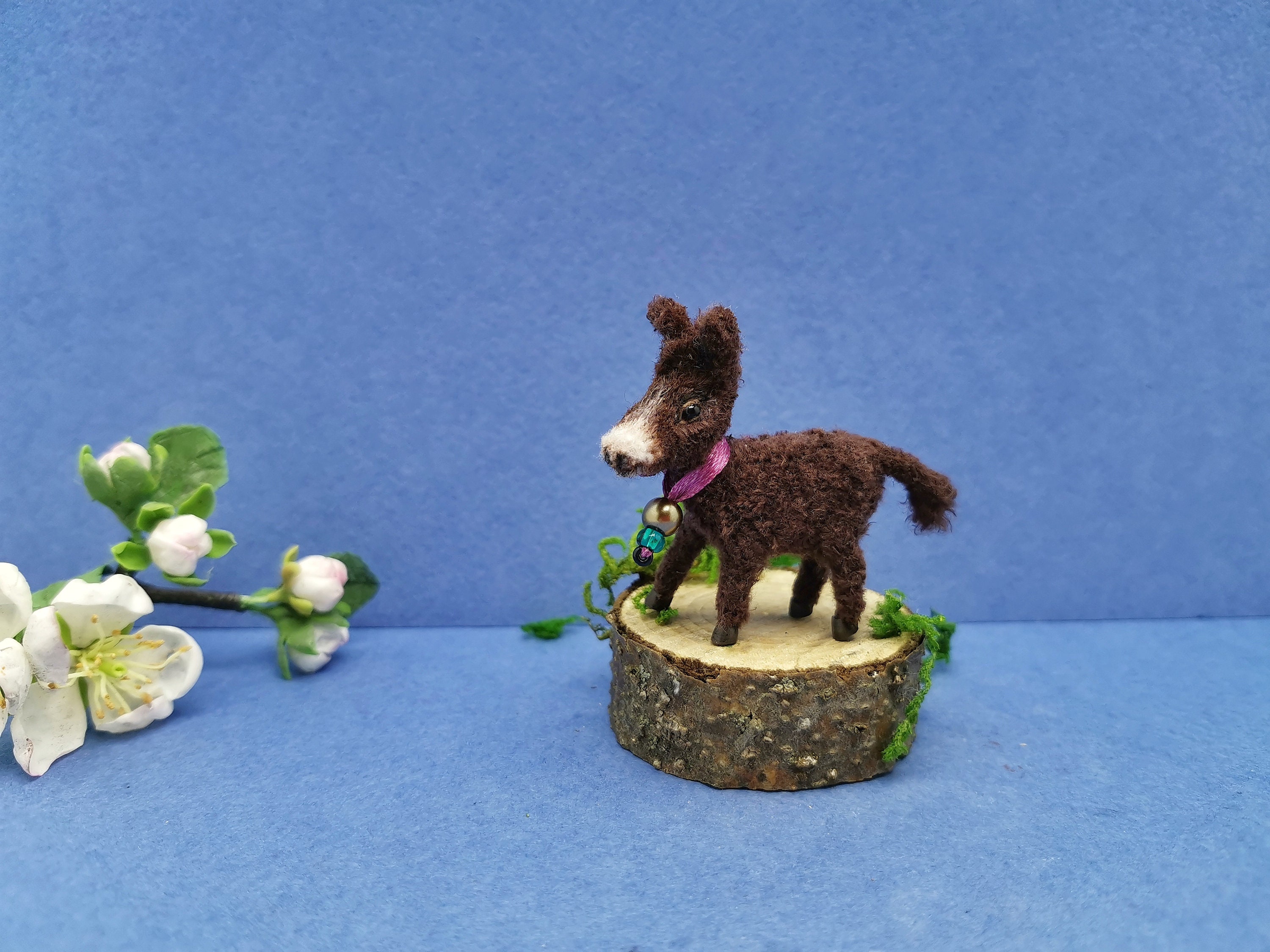 Miniature Donkey 1.96 5 Cm Tiny Donkey Toy Movable Etsy