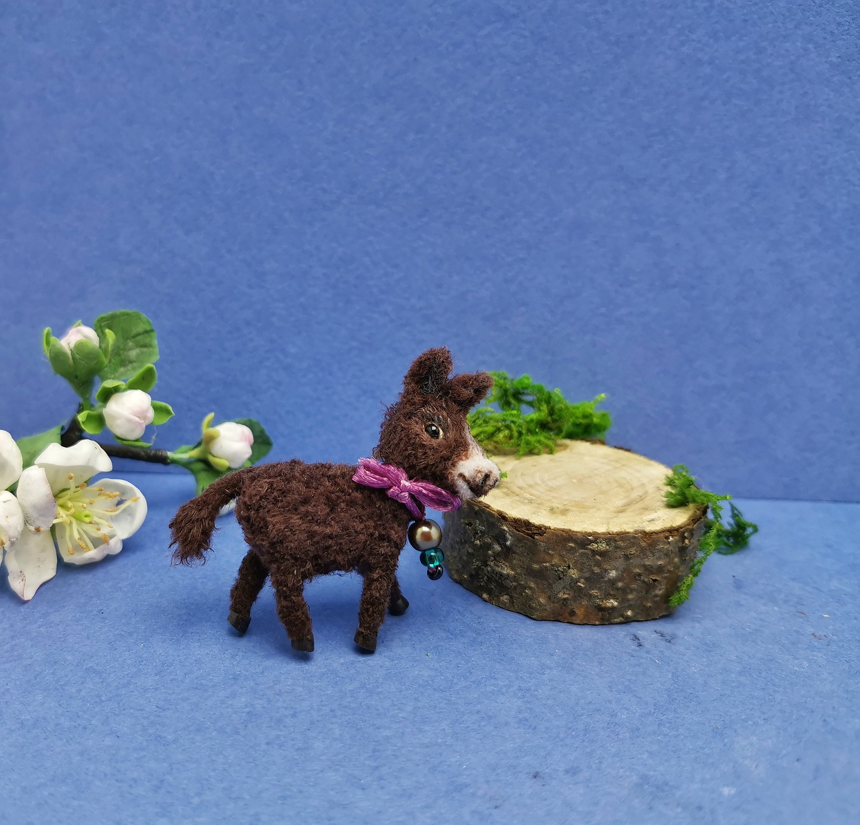 Miniature Donkey 1.96 5 Cm Tiny Donkey Toy Movable Etsy