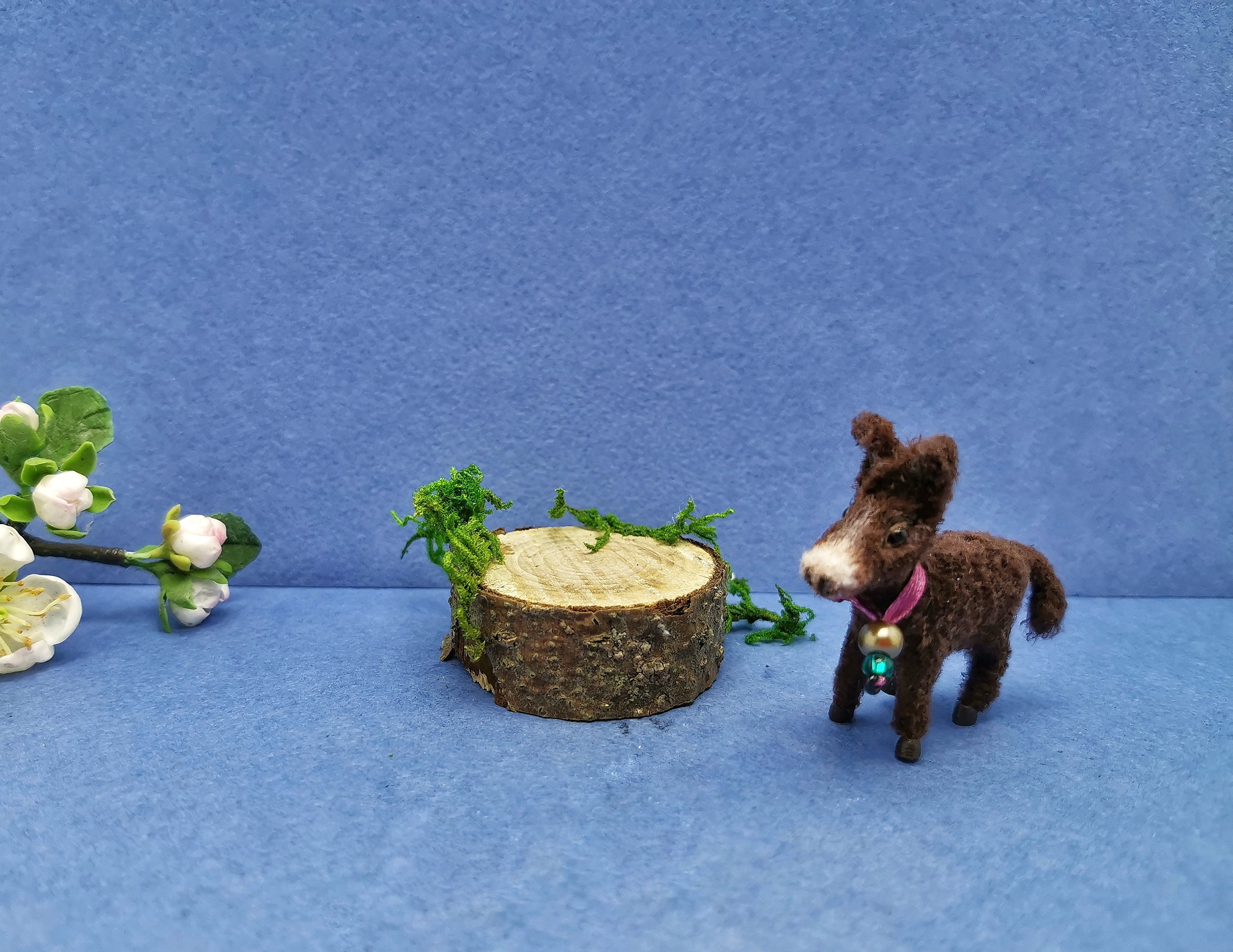 Miniature Donkey 1.96 5 Cm Tiny Donkey Toy Movable Etsy