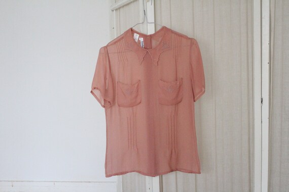 Vintage Cacharel sheer blouse