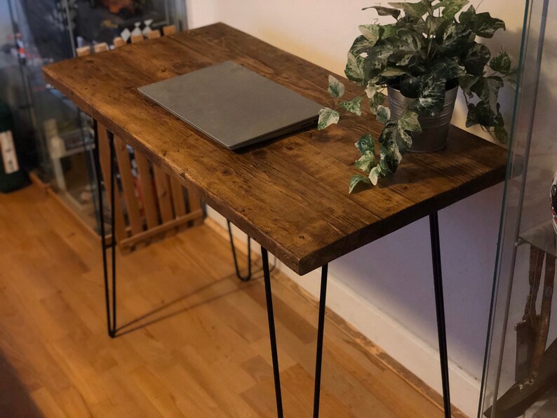 Reclaimed office desk Hairpin legs Custom sizes Get in Etsy