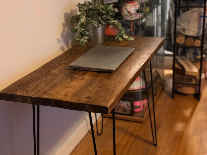Reclaimed office desk Hairpin legs Custom sizes Get in Etsy