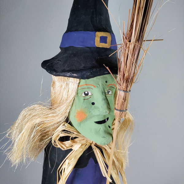 Paper Mache Witch Etsy