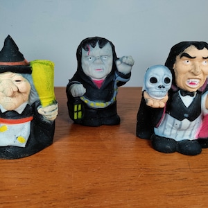 Vintage TELCO Halloween Foam Monsters 1988 Frankenstein Witch Dracula