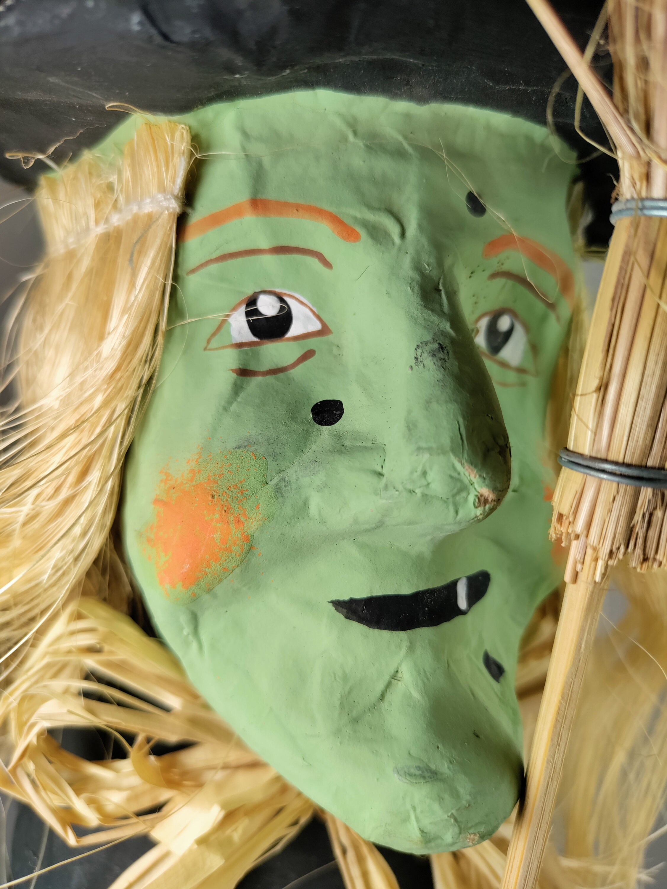 Vintage Halloween Paper Mache Witch 30 High Decor Etsy