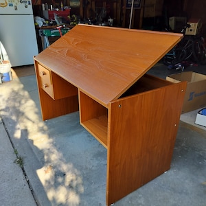 Mid-Century Danish Modern Teak Drafting Desk Nordisk Andels Eksport Furniture