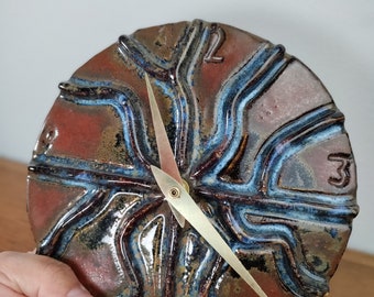 Handmade Studio Pottery Ceramic Wall Clock