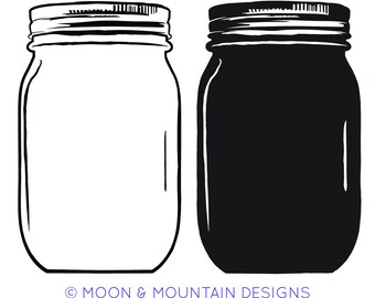 Mason jar decal | Etsy