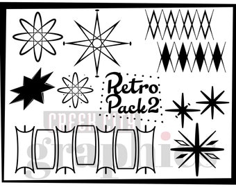 Retro Pack 2 - SVG • PNG • EPS Cut Files