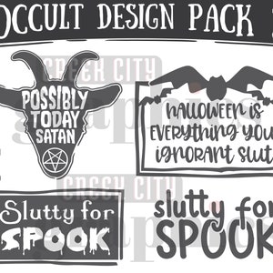 Spooky Witchy Occult Halloween Spooky Aesthetic Digital Design Pack 2 - SVG • PNG • EPS Cut Files