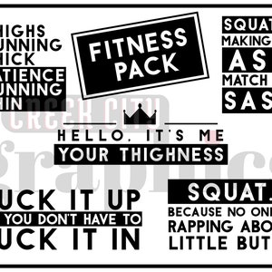Fitness Clothing & Water Bottle Pack - SVG • PNG • EPS Cut Files