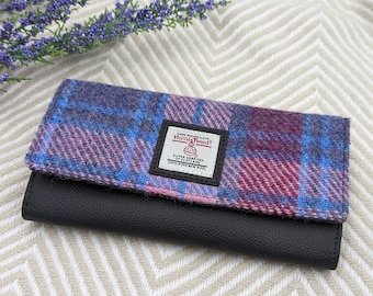 Female Wallet / Pastel Wallet. Ladies Purse in Pastel Pink Harris Tweed.