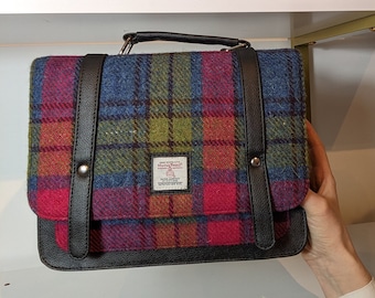 Messenger Bag Women Harris Tweed / Small Cross Body Satchel -  Great gift for mum