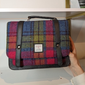 Sac messager femme Harris Tweed / Petite sacoche bandoulière - Cadeau idéal pour maman