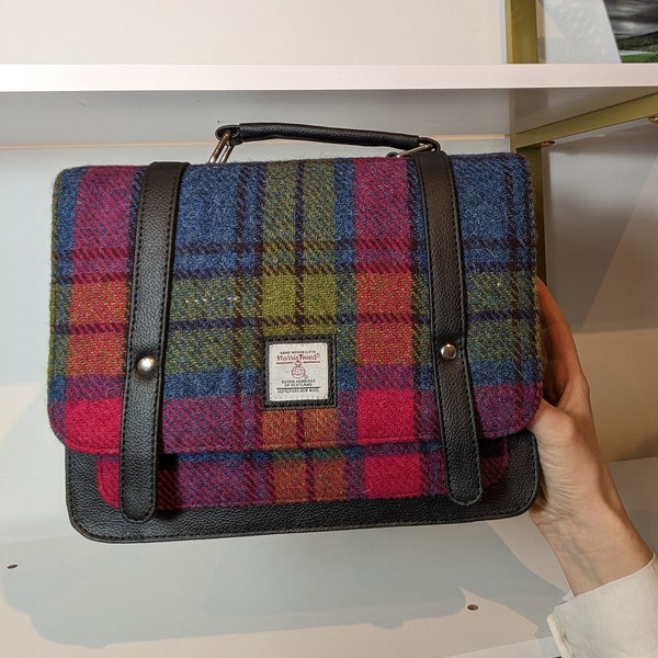 Messenger Bag Women Harris Tweed / Small Cross Body Satchel -  Great gift for mum