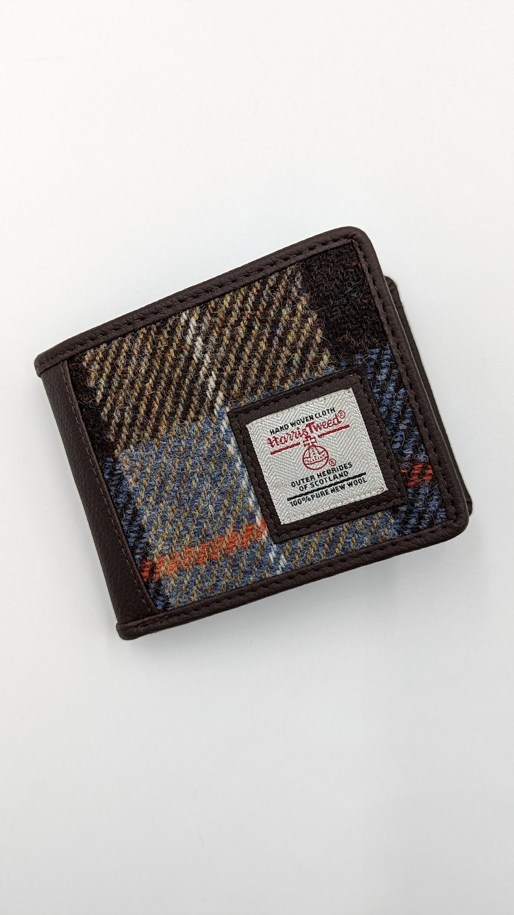 Harris Tweed Wallet, Plaid Wallet, Harris Tweed Trifold Scottish