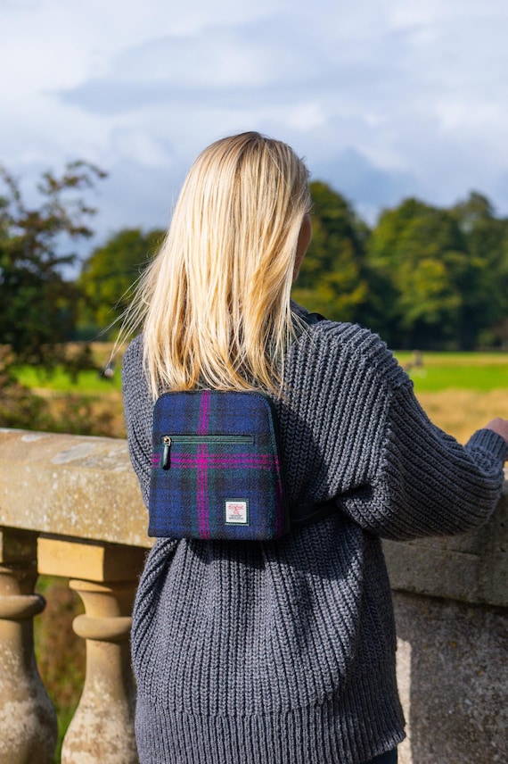 harris and tweed mini backpacks Tummel Backpack Peach/Purple Tartan Peach/Purple Tartan / One Size this backpack is a culturally Harris Tweed Mini Backpack [20